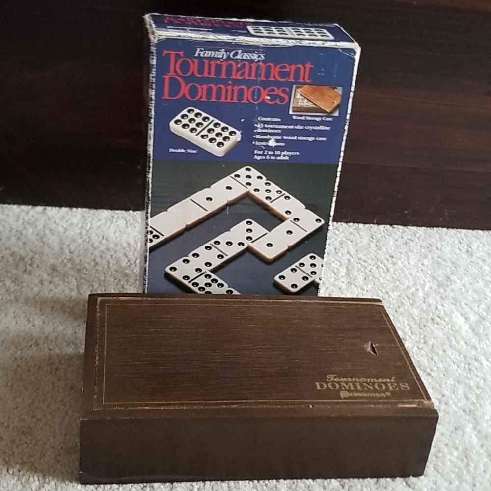 Vintage Pressman Double 9 Tournament Dominoes Set